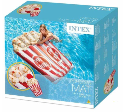 Пліт надувний Intex 58779 Попкорн, 178 х 124 см Пліт надувний Intex 58779 Попкорн, 178 х 124 см