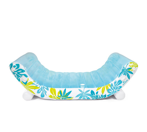 Шезлонг надувний Intex 56294 224 х 150 х 165 см, блакитно-білий