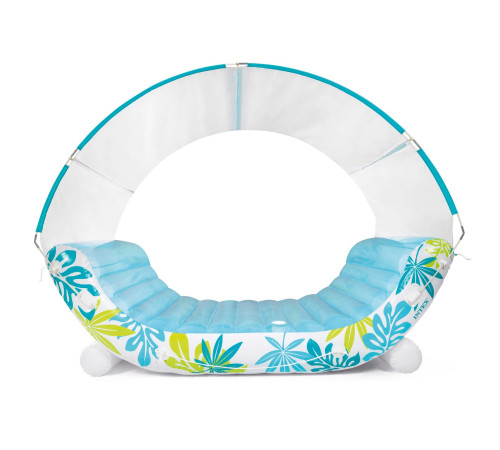 Шезлонг надувний Intex 56294 224 х 150 х 165 см, блакитно-білий