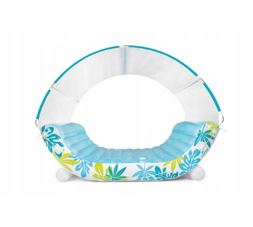 Шезлонг надувний Intex 56294 224 х 150 х 165 см, блакитно-білий