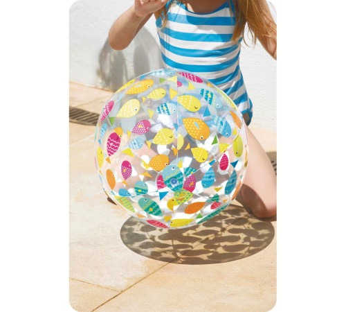 Dmuchana piłka plażowa wesołe rybki 51 cm INTEX 59040