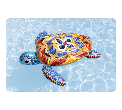 Dmuchany materac do pływania żółw 186 x 168 cm Bestway 41523
