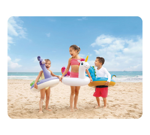 Коло надувне для плавання Intex 58221 Павич 107 х 58 см