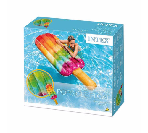 Пліт надувний пляжний Intex 58766 Веселкове морозиво, 191 x 76 cм Пліт надувний пляжний Intex 58766 Веселкове морозиво, 191 x 76 cм