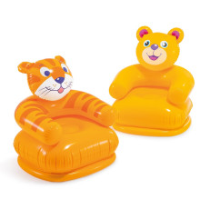 Fotel dmuchany dla dziecka Wesołe Zwierzęta 65 x 64 cm Intex 68556 miś