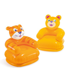 Fotel dmuchany dla dziecka Wesołe Zwierzęta 65 x 64 cm Intex 68556 miś