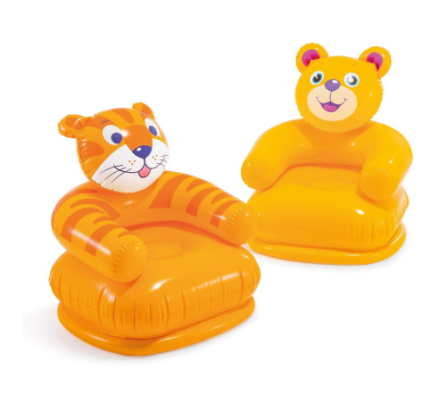 Fotel dmuchany dla dziecka Wesołe Zwierzęta 65 x 64 cm Intex 68556 miś