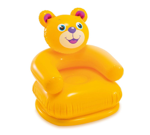 Fotel dmuchany dla dziecka Wesołe Zwierzęta 65 x 64 cm Intex 68556 miś