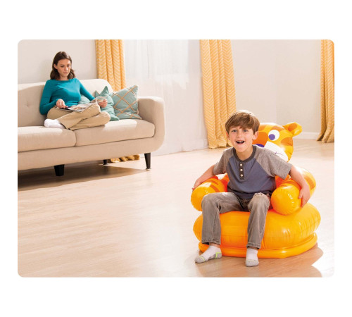 Fotel dmuchany dla dziecka Wesołe Zwierzęta 65 x 64 cm Intex 68556 miś