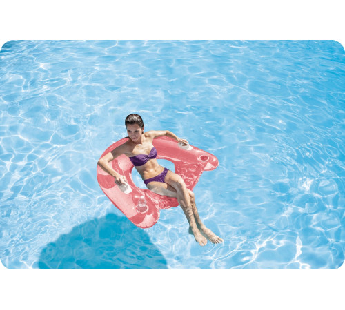 Крісло надувне для плавання INTEX 58859 рожеве 147 х 99 см