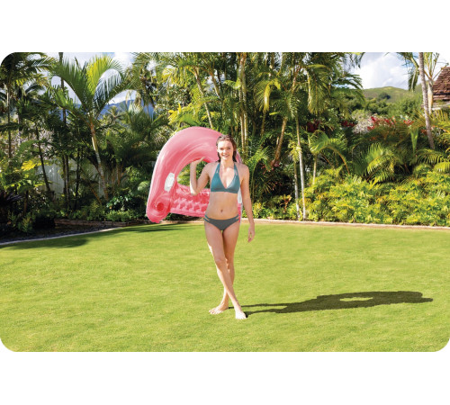 Крісло надувне для плавання INTEX 58859 рожеве 147 х 99 см