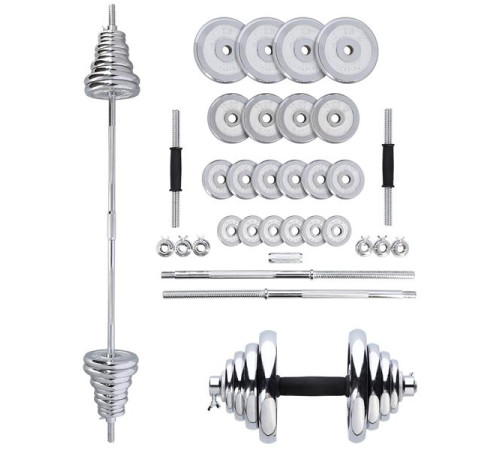 Гантелі розбірні хромовані в кейсі HMS STC50 50 кг