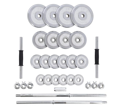 Гантелі розбірні хромовані в кейсі HMS STC50 50 кг