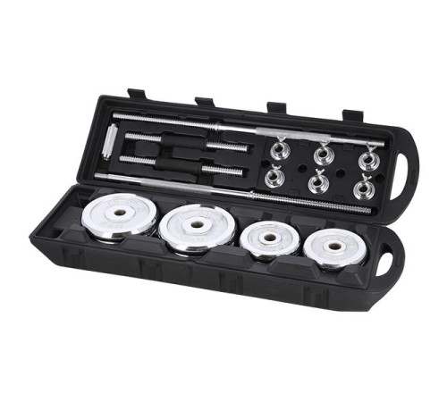 Гантелі розбірні хромовані в кейсі HMS STC50 50 кг