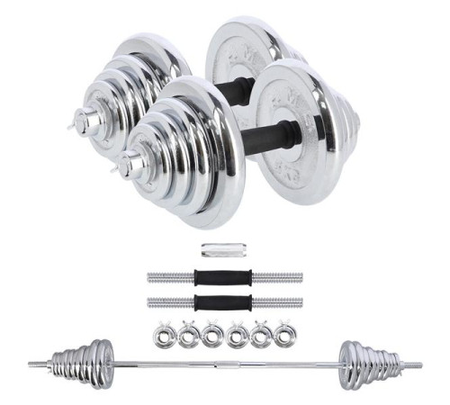 Гантелі розбірні хромовані в кейсі HMS STC50 50 кг