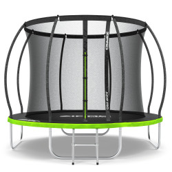 Батут Zipro Jump Pro Premium з внутрішньою сіткою 8 футів 252 см чорно-зелений