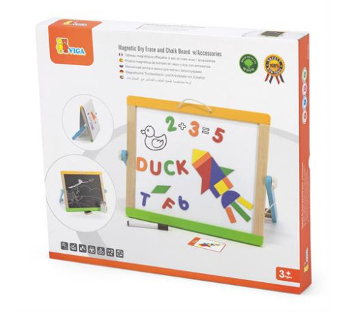 Дошка магнітно-маркерна Viga Toys на підставці (44545) Дошка магнітно-маркерна Viga Toys на підставці (44545)