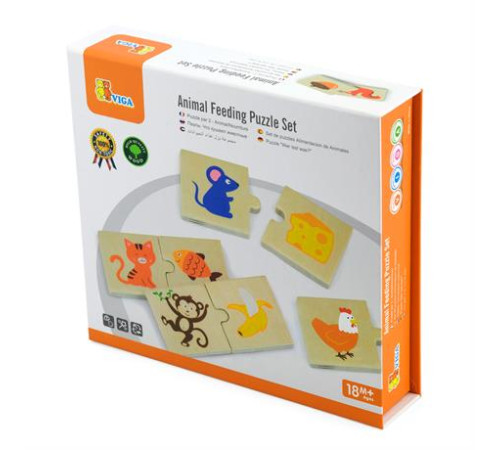 Логічний пазл Viga Toys Що їдять звірятка 24 ел. (51607) Логічний пазл Viga Toys Що їдять звірятка 24 ел. (51607)