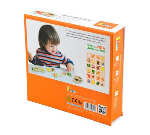 Логічний пазл Viga Toys Що їдять звірятка 24 ел. (51607) Логічний пазл Viga Toys Що їдять звірятка 24 ел. (51607)