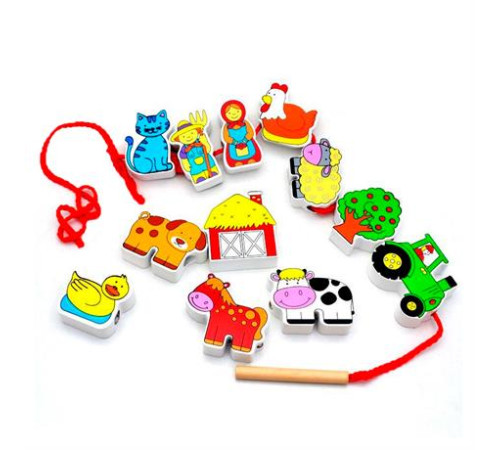 Дерев'яна шнурівка Viga Toys Ферма (59548N) Дерев'яна шнурівка Viga Toys Ферма (59548N)