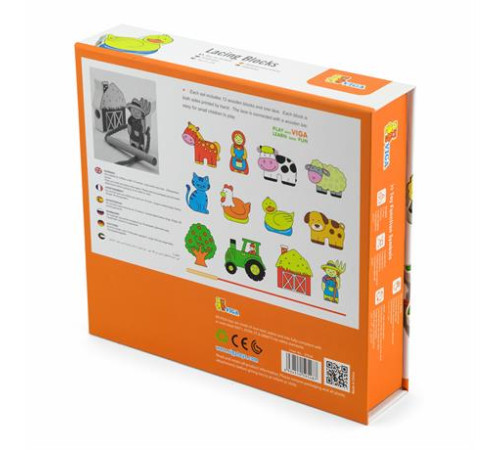 Дерев'яна шнурівка Viga Toys Ферма (59548N) Дерев'яна шнурівка Viga Toys Ферма (59548N)