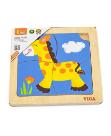 Дерев'яний мініпазл Viga Toys Жираф, 4 ел. (51319)