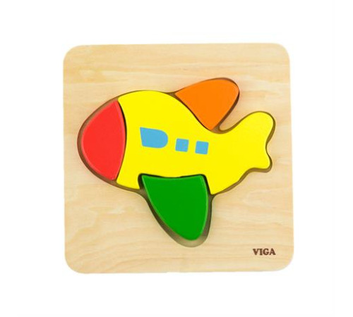 Дерев'яний мініпазл Viga Toys Літачок (50173) Дерев'яний мініпазл Viga Toys Літачок (50173)