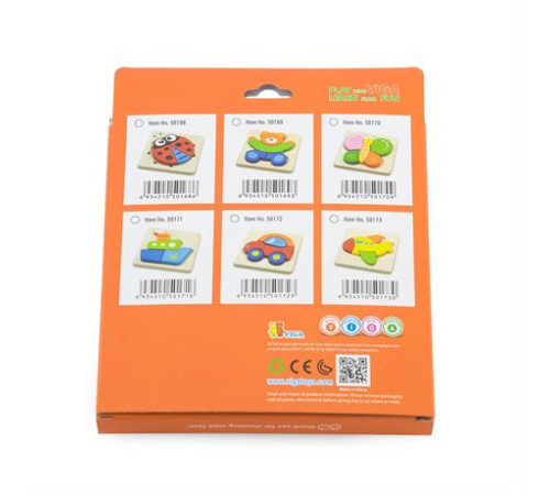 Дерев'яний мініпазл Viga Toys Літачок (50173) Дерев'яний мініпазл Viga Toys Літачок (50173)