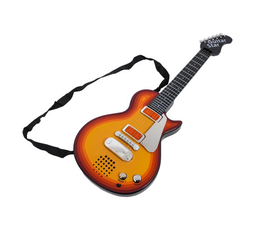 Дитяча електрогітара + навушники з мікрофоном Enjoy ZMU.HK-9080B.CR, помаранчева