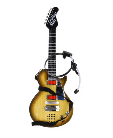 Дитяча електрогітара + навушники з мікрофоном Enjoy ZMU.HK-9080B.WOOD, коричнева