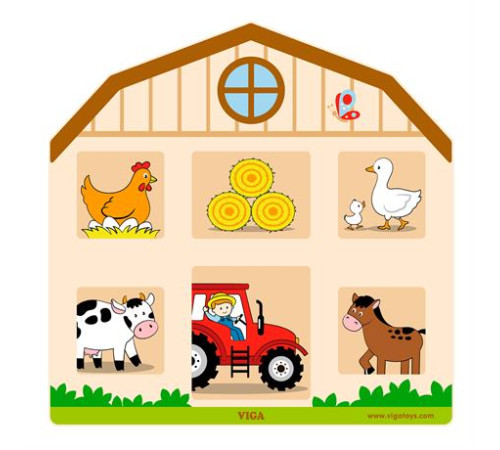 Бізіборд Viga Toys Будиночок на фермі (51627FSC) Бізіборд Viga Toys Будиночок на фермі (51627FSC)