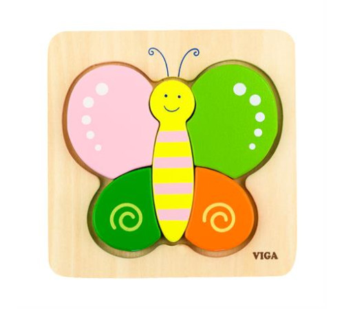 Дерев'яний мініпазл Viga Toys Метелик (50170) Дерев'яний мініпазл Viga Toys Метелик (50170)