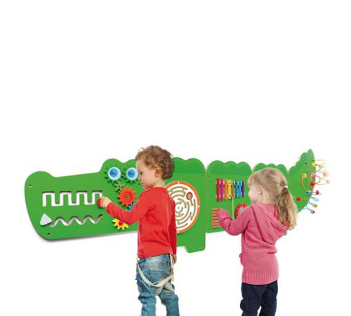Бізіборд Viga Toys Крокодил, 5 секцій (50346FSC) Бізіборд Viga Toys Крокодил, 5 секцій (50346FSC)