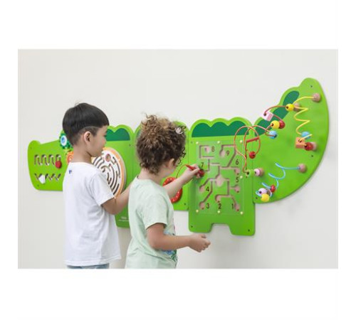 Бізіборд Viga Toys Крокодил, 5 секцій (50346FSC) Бізіборд Viga Toys Крокодил, 5 секцій (50346FSC)