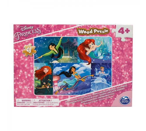 Пазл дерев'яний Spin Master Принцеси 20 x 23 см, 48 ел.
