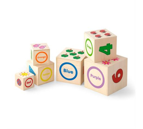 Дерев'яні кубики Viga Toys Башта з цифрами (50392) Дерев'яні кубики Viga Toys Башта з цифрами (50392)