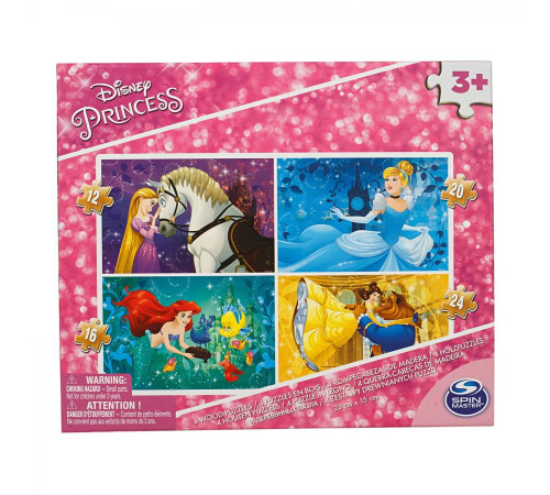 Пазл дерев'яний Spin Master 4в1 Принцеси 23 х 15 см, 72 ел.