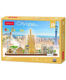 3D пазл CubicFun City Line Барселона (MC256h)