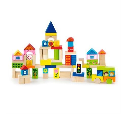 Дерев'яні кубики Viga Toys Місто, 75 шт., 3 см (50287) Дерев'яні кубики Viga Toys Місто, 75 шт., 3 см (50287)