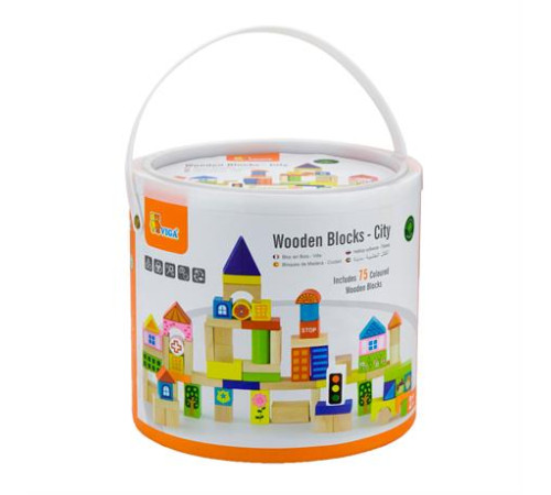 Дерев'яні кубики Viga Toys Місто, 75 шт., 3 см (50287) Дерев'яні кубики Viga Toys Місто, 75 шт., 3 см (50287)