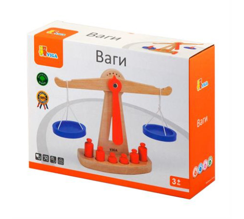Дерев'яні навчальні ваги Viga Toys з гирями (50660) Дерев'яні навчальні ваги Viga Toys з гирями (50660)
