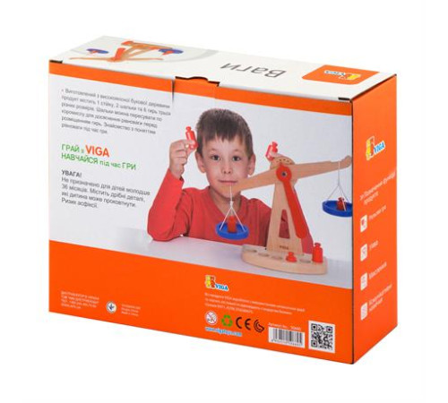Дерев'яні навчальні ваги Viga Toys з гирями (50660) Дерев'яні навчальні ваги Viga Toys з гирями (50660)
