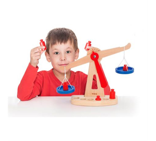 Дерев'яні навчальні ваги Viga Toys з гирями (50660) Дерев'яні навчальні ваги Viga Toys з гирями (50660)