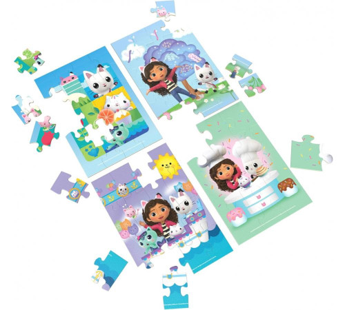 Пазл дерев'яний Spin Master 4в1 "Ляльковий будиночок Габбі" 23 х 15 см, 72 ел.