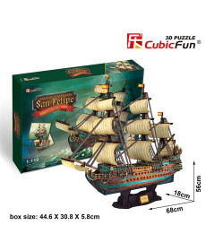 3D пазл CubicFun Іспанська Армада Сан Феліпе (T4017h)