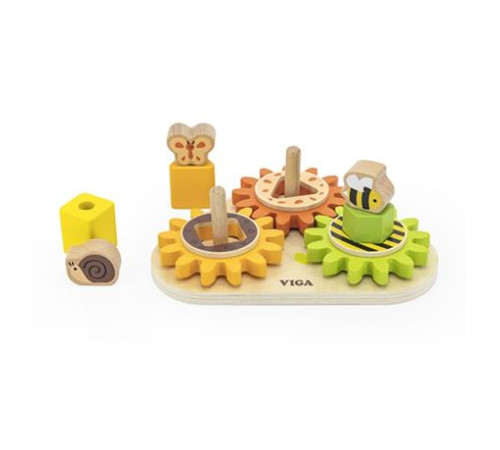 Розвивальна іграшка Viga Toys Звірята на шестерінках (44690)