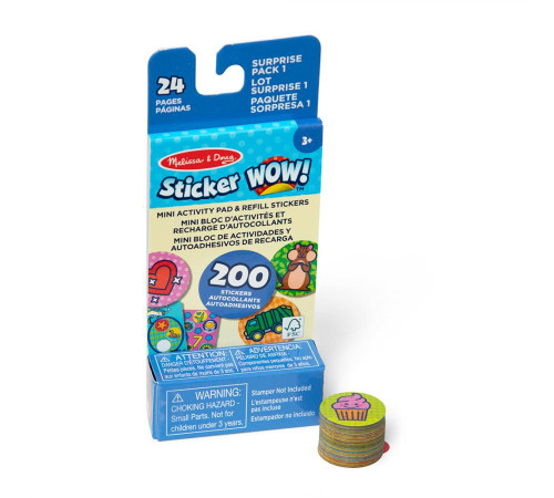 Дитячий мініблокнот Spin Master З наліпками для штампу Сюрприз Melissa and Doug. Sticker WOW