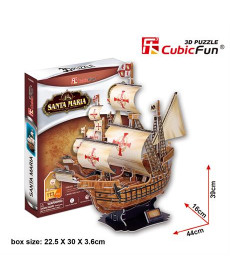 3D пазл CubicFun Корабель Санта-Марія (T4008h)