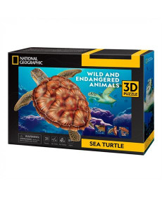 3D пазл CubicFun Зникаючі тварини Морська черепаха (DS1080h)