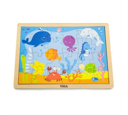 Дерев'яний пазл Viga Toys Океан, 24 ел. (50200) Дерев'яний пазл Viga Toys Океан, 24 ел. (50200)